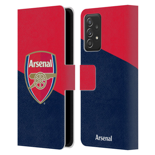 Arsenal FC Crest 2 Red & Blue Logo Leather Book Wallet Case Cover For Samsung Galaxy A52 / A52s / 5G (2021)