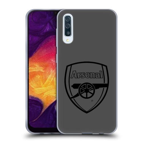 Arsenal FC Crest 2 Black Logo Soft Gel Case for Samsung Galaxy A50/A30s (2019)