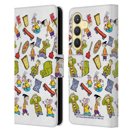 Ed, Edd, n Eddy Graphics Icons Leather Book Wallet Case Cover For Samsung Galaxy S24 5G