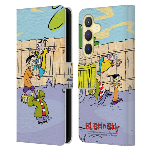 Ed, Edd, n Eddy Graphics Characters Leather Book Wallet Case Cover For Samsung Galaxy S24 5G