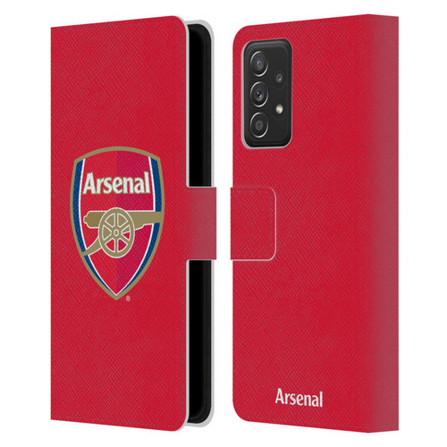 Arsenal FC Crest 2 Full Colour Red Leather Book Wallet Case Cover For Samsung Galaxy A53 5G (2022)