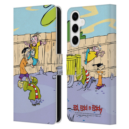 Ed, Edd, n Eddy Graphics Characters Leather Book Wallet Case Cover For Samsung Galaxy S24+ 5G
