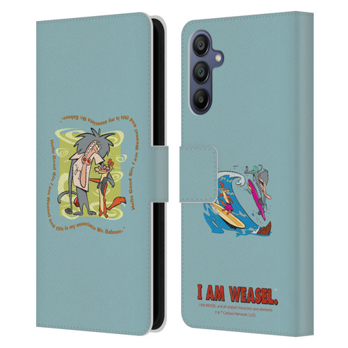 I Am Weasel. Graphics Hello Good Sir Leather Book Wallet Case Cover For Samsung Galaxy A15