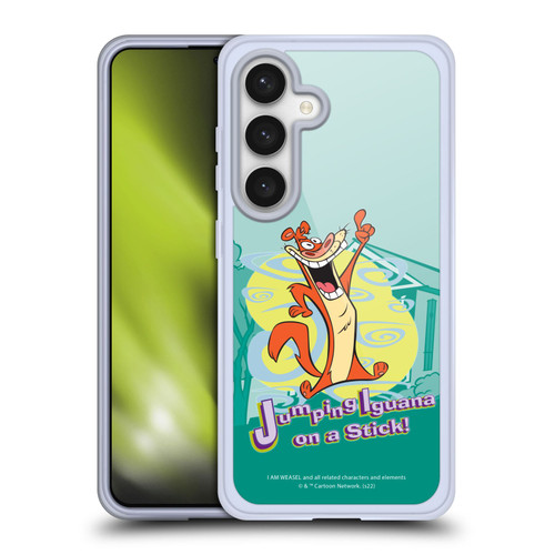 I Am Weasel. Graphics Jumping Iguana On A Stick Soft Gel Case for Samsung Galaxy S24 5G