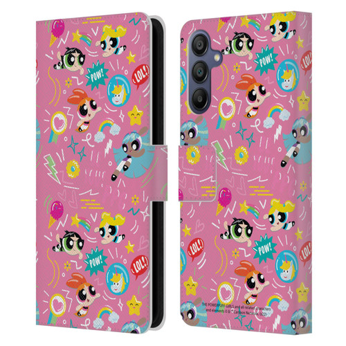 The Powerpuff Girls Graphics Icons Leather Book Wallet Case Cover For Samsung Galaxy A15