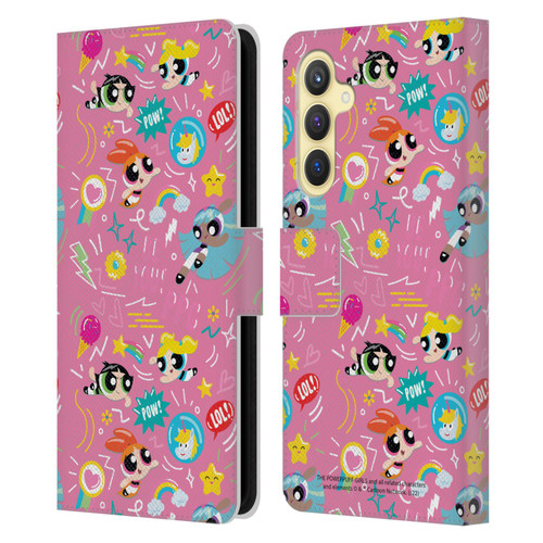 The Powerpuff Girls Graphics Icons Leather Book Wallet Case Cover For Samsung Galaxy S23 FE 5G