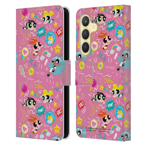 The Powerpuff Girls Graphics Icons Leather Book Wallet Case Cover For Samsung Galaxy S24 5G