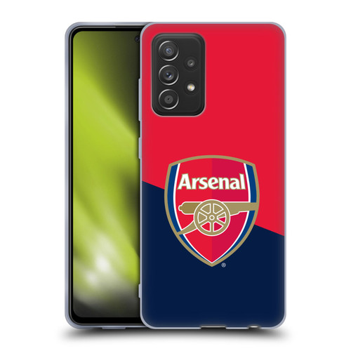 Arsenal FC Crest 2 Red & Blue Logo Soft Gel Case for Samsung Galaxy A52 / A52s / 5G (2021)