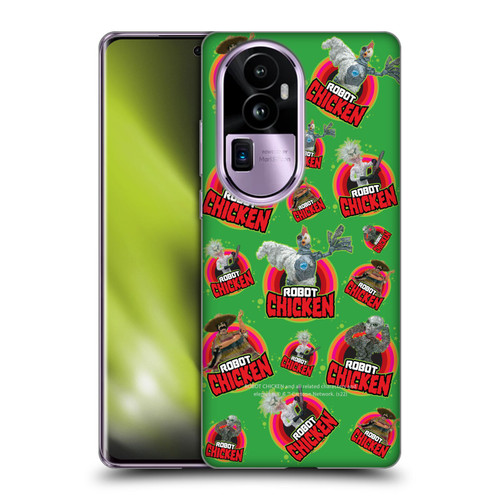 Robot Chicken Graphics Icons Soft Gel Case for OPPO Reno10 Pro+