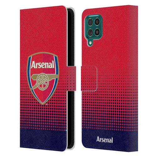 Arsenal FC Crest 2 Fade Leather Book Wallet Case Cover For Samsung Galaxy F62 (2021)