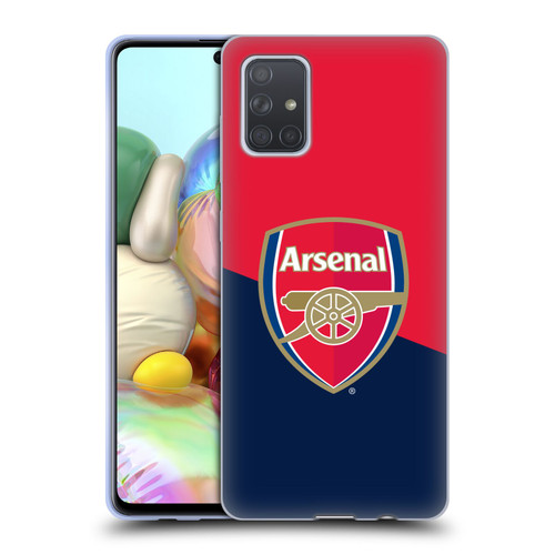 Arsenal FC Crest 2 Red & Blue Logo Soft Gel Case for Samsung Galaxy A71 (2019)