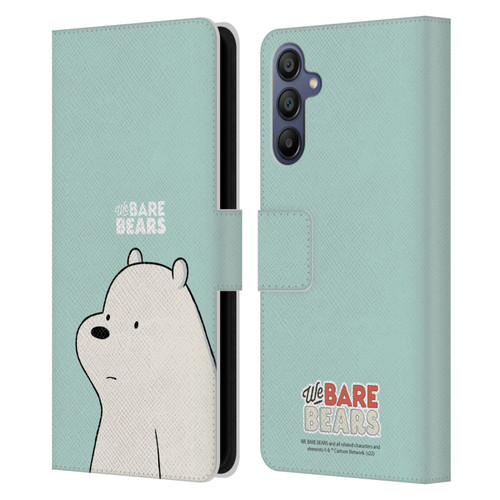We Bare Bears Character Art Ice Bear Leather Book Wallet Case Cover For Samsung Galaxy A15