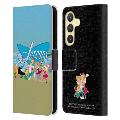 The Jetsons Graphics Group Leather Book Wallet Case Cover For Samsung Galaxy S24 5G