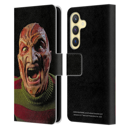 A Nightmare On Elm Street: New Nightmare Graphics Freddy Leather Book Wallet Case Cover For Samsung Galaxy S24 5G