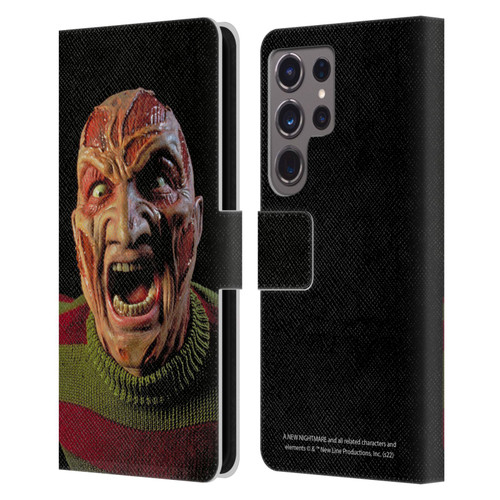 A Nightmare On Elm Street: New Nightmare Graphics Freddy Leather Book Wallet Case Cover For Samsung Galaxy S24 Ultra 5G