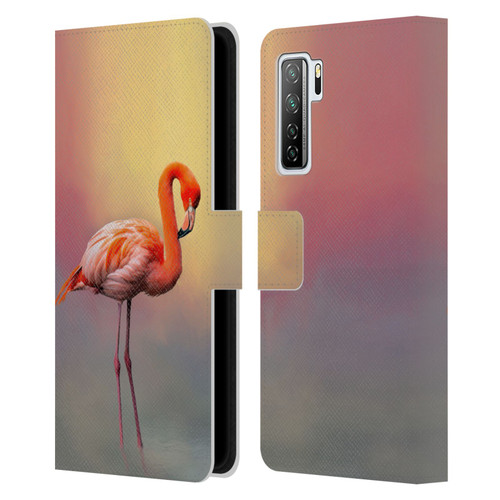 Simone Gatterwe Assorted Designs American Flamingo Leather Book Wallet Case Cover For Huawei Nova 7 SE/P40 Lite 5G