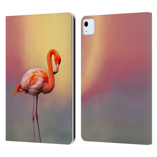 Simone Gatterwe Assorted Designs American Flamingo Leather Book Wallet Case Cover For Apple iPad Air 11 2020/2022/2024