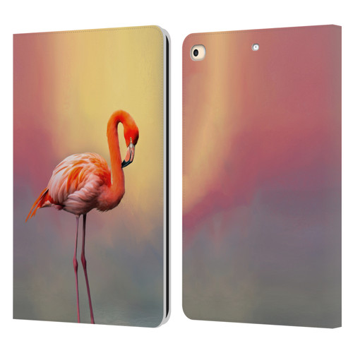 Simone Gatterwe Assorted Designs American Flamingo Leather Book Wallet Case Cover For Apple iPad 9.7 2017 / iPad 9.7 2018