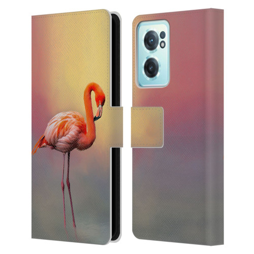 Simone Gatterwe Assorted Designs American Flamingo Leather Book Wallet Case Cover For OnePlus Nord CE 2 5G