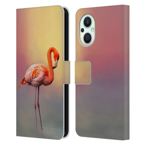 Simone Gatterwe Assorted Designs American Flamingo Leather Book Wallet Case Cover For OPPO Reno8 Lite