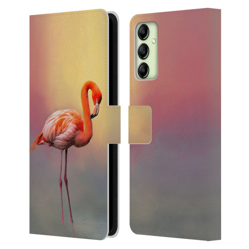 Simone Gatterwe Assorted Designs American Flamingo Leather Book Wallet Case Cover For Samsung Galaxy A14 5G