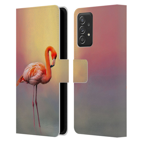 Simone Gatterwe Assorted Designs American Flamingo Leather Book Wallet Case Cover For Samsung Galaxy A52 / A52s / 5G (2021)
