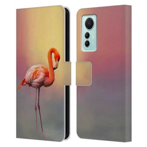 Simone Gatterwe Assorted Designs American Flamingo Leather Book Wallet Case Cover For Xiaomi 12 Lite