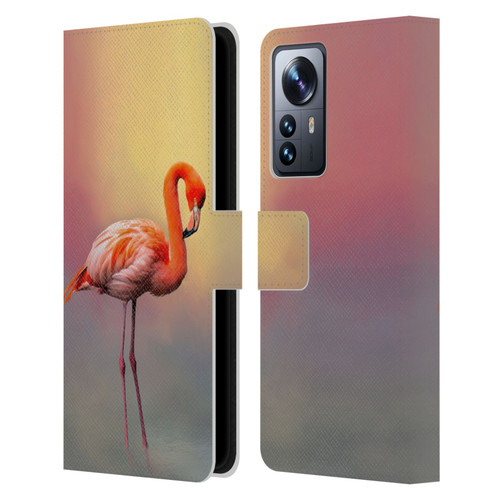 Simone Gatterwe Assorted Designs American Flamingo Leather Book Wallet Case Cover For Xiaomi 12 Pro