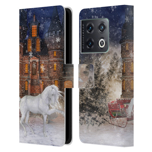 Simone Gatterwe Horses Christmas Time Leather Book Wallet Case Cover For OnePlus 10 Pro