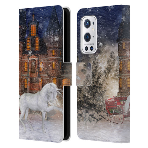 Simone Gatterwe Horses Christmas Time Leather Book Wallet Case Cover For OnePlus 9 Pro