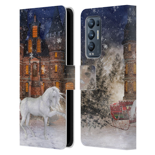 Simone Gatterwe Horses Christmas Time Leather Book Wallet Case Cover For OPPO Find X3 Neo / Reno5 Pro+ 5G