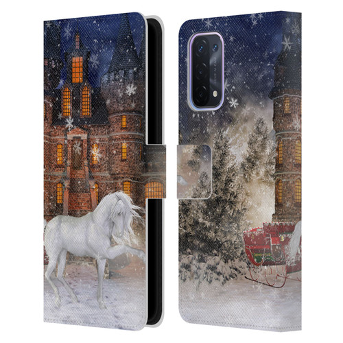 Simone Gatterwe Horses Christmas Time Leather Book Wallet Case Cover For OPPO A54 5G