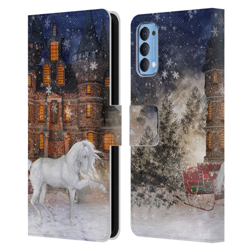Simone Gatterwe Horses Christmas Time Leather Book Wallet Case Cover For OPPO Reno 4 5G
