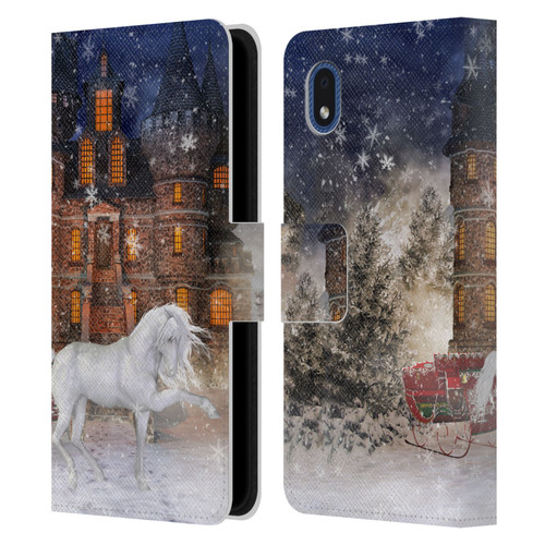 Simone Gatterwe Horses Christmas Time Leather Book Wallet Case Cover For Samsung Galaxy A01 Core (2020)