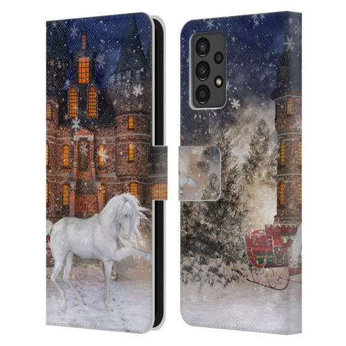 Simone Gatterwe Horses Christmas Time Leather Book Wallet Case Cover For Samsung Galaxy A13 (2022)