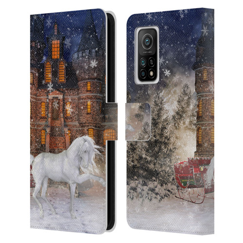 Simone Gatterwe Horses Christmas Time Leather Book Wallet Case Cover For Xiaomi Mi 10T 5G