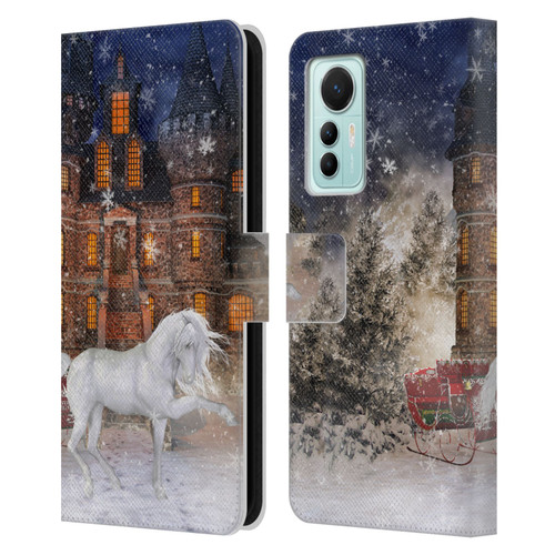Simone Gatterwe Horses Christmas Time Leather Book Wallet Case Cover For Xiaomi 12 Lite