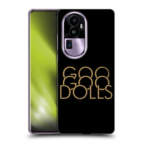 Goo Goo Dolls Graphics Stacked Gold Soft Gel Case for OPPO Reno10 Pro+