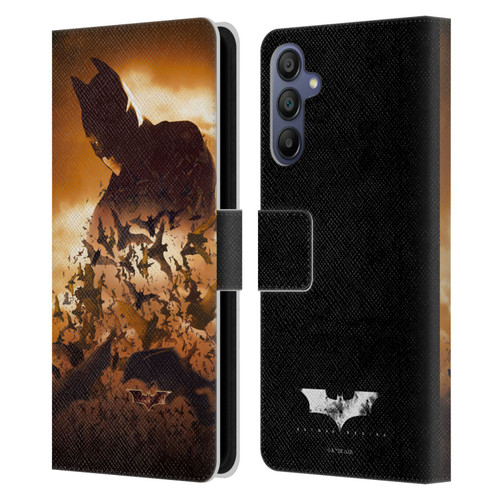 Batman Begins Graphics Poster Leather Book Wallet Case Cover For Samsung Galaxy A15