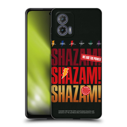 Shazam!: Fury Of The Gods Graphics Logo Soft Gel Case for Motorola Moto G73 5G
