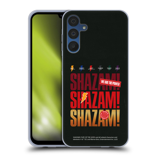 Shazam!: Fury Of The Gods Graphics Logo Soft Gel Case for Samsung Galaxy A15
