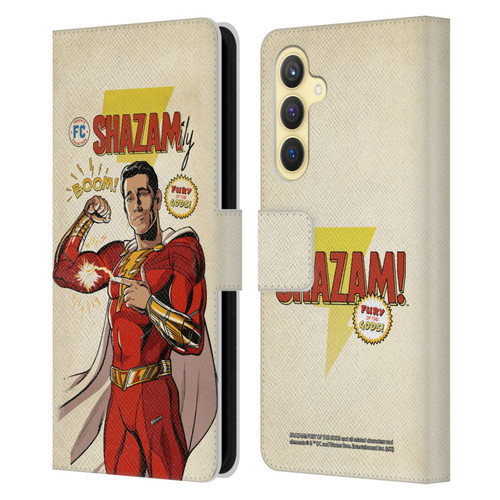 Shazam!: Fury Of The Gods Graphics Comic Leather Book Wallet Case Cover For Samsung Galaxy S23 FE 5G