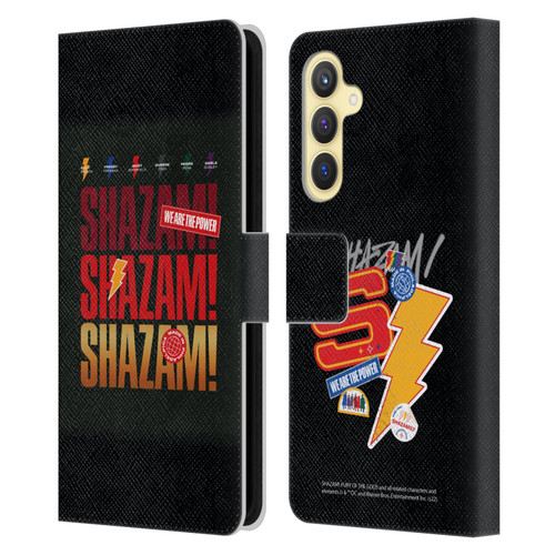 Shazam!: Fury Of The Gods Graphics Logo Leather Book Wallet Case Cover For Samsung Galaxy S23 FE 5G