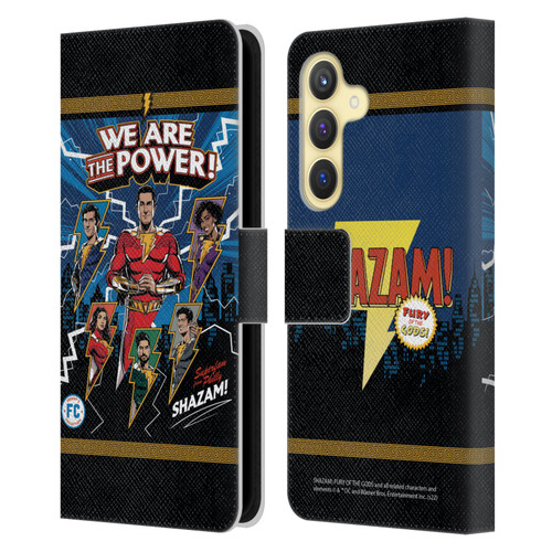 Shazam!: Fury Of The Gods Graphics Character Art Leather Book Wallet Case Cover For Samsung Galaxy S24 5G