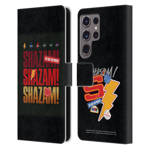 Shazam!: Fury Of The Gods Graphics Logo Leather Book Wallet Case Cover For Samsung Galaxy S24 Ultra 5G