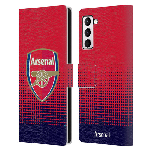 Arsenal FC Crest 2 Fade Leather Book Wallet Case Cover For Samsung Galaxy S21+ 5G