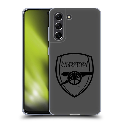 Arsenal FC Crest 2 Black Logo Soft Gel Case for Samsung Galaxy S21 FE 5G