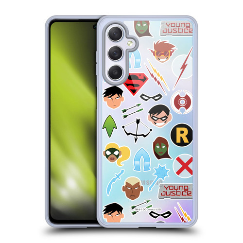 Young Justice Graphics Icons Soft Gel Case for Samsung Galaxy M54 5G