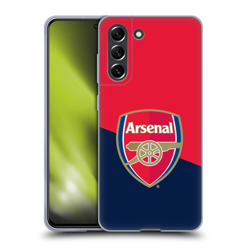 Arsenal FC Crest 2 Red & Blue Logo Soft Gel Case for Samsung Galaxy S21 FE 5G
