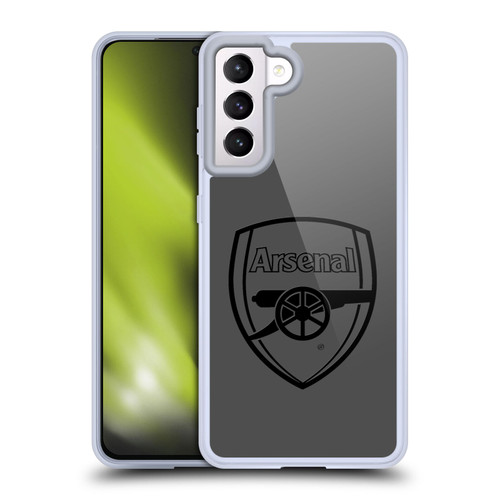 Arsenal FC Crest 2 Black Logo Soft Gel Case for Samsung Galaxy S21 5G & MagSafe